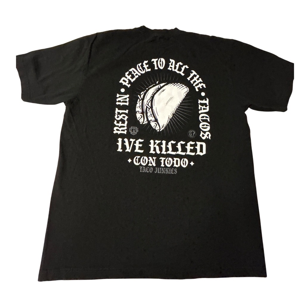 OS Family Taco Killer‎ Graphic T Shirt Black XL Ive Killed Con Todo Heavy